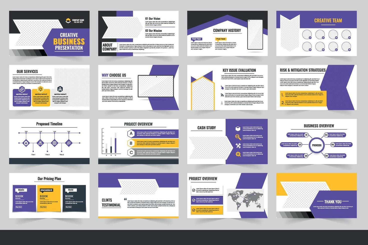 Crisp Creative Business Presentation Designs for Professional Use, Business presentation template design, vector