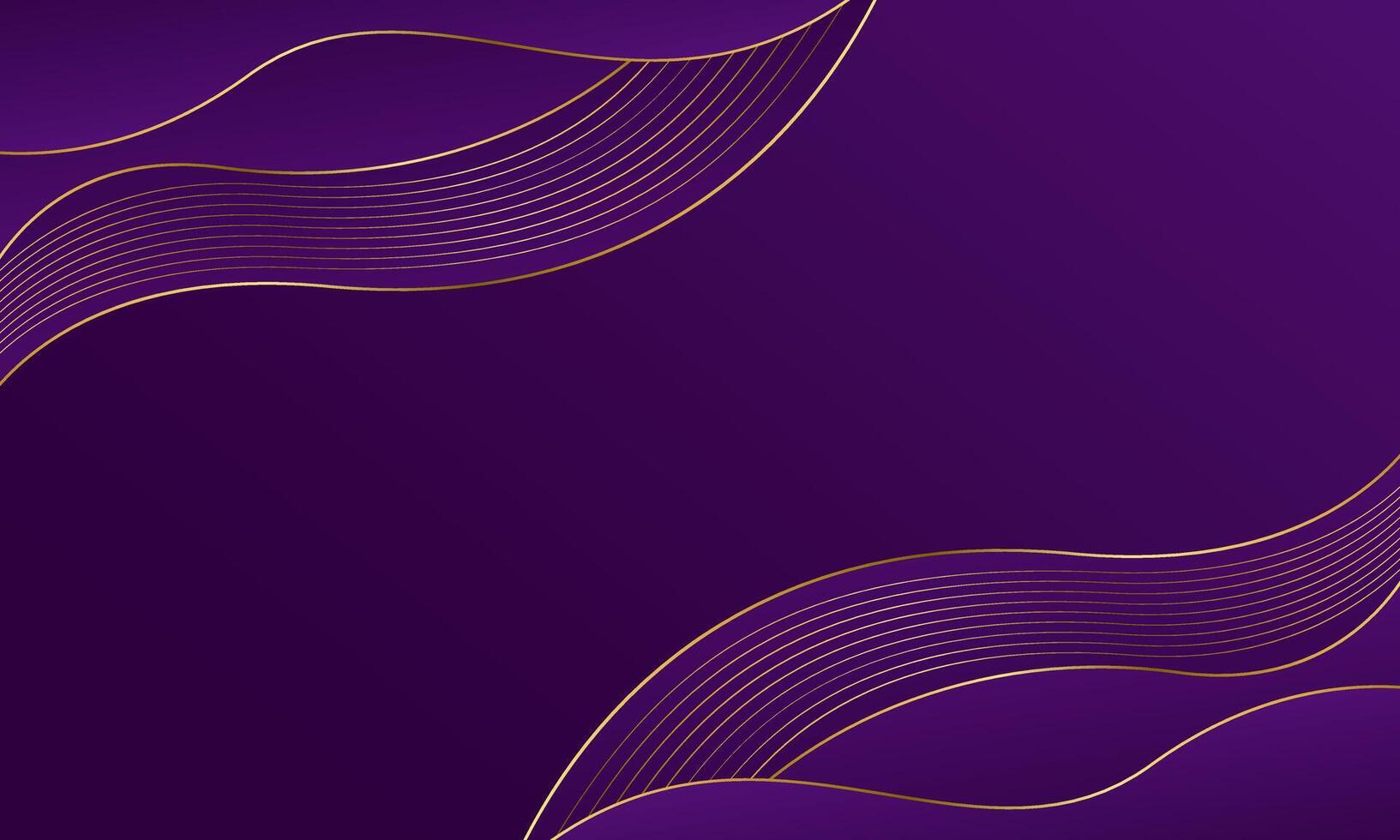 Abstract Elegant purple luxury background with gold lines vector