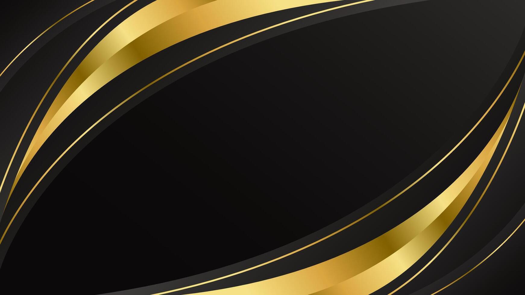 Abstract Minimalist elegant black and gold background vector