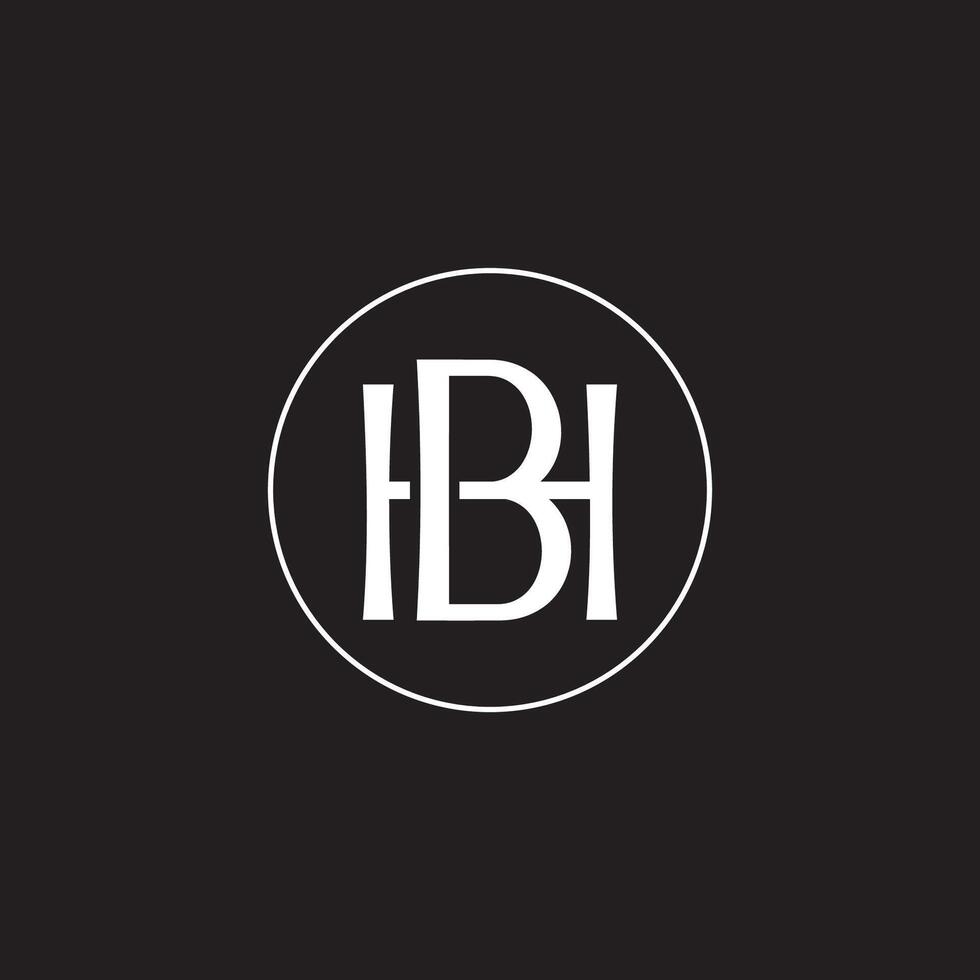 Alphabet BH, H B letters Initials Monogram logo vector
