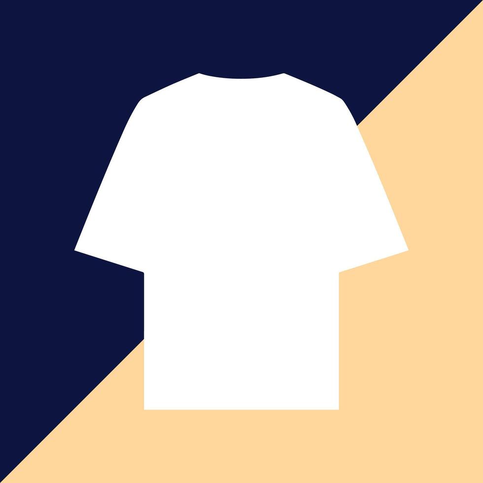 A white t - shirt on a blue and yellow background vector