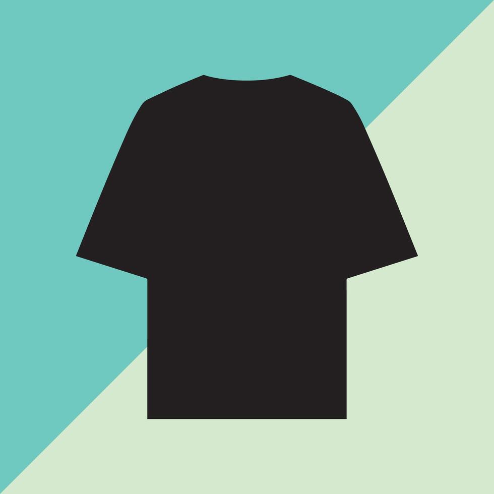 A black t - shirt on a turquoise and green background vector