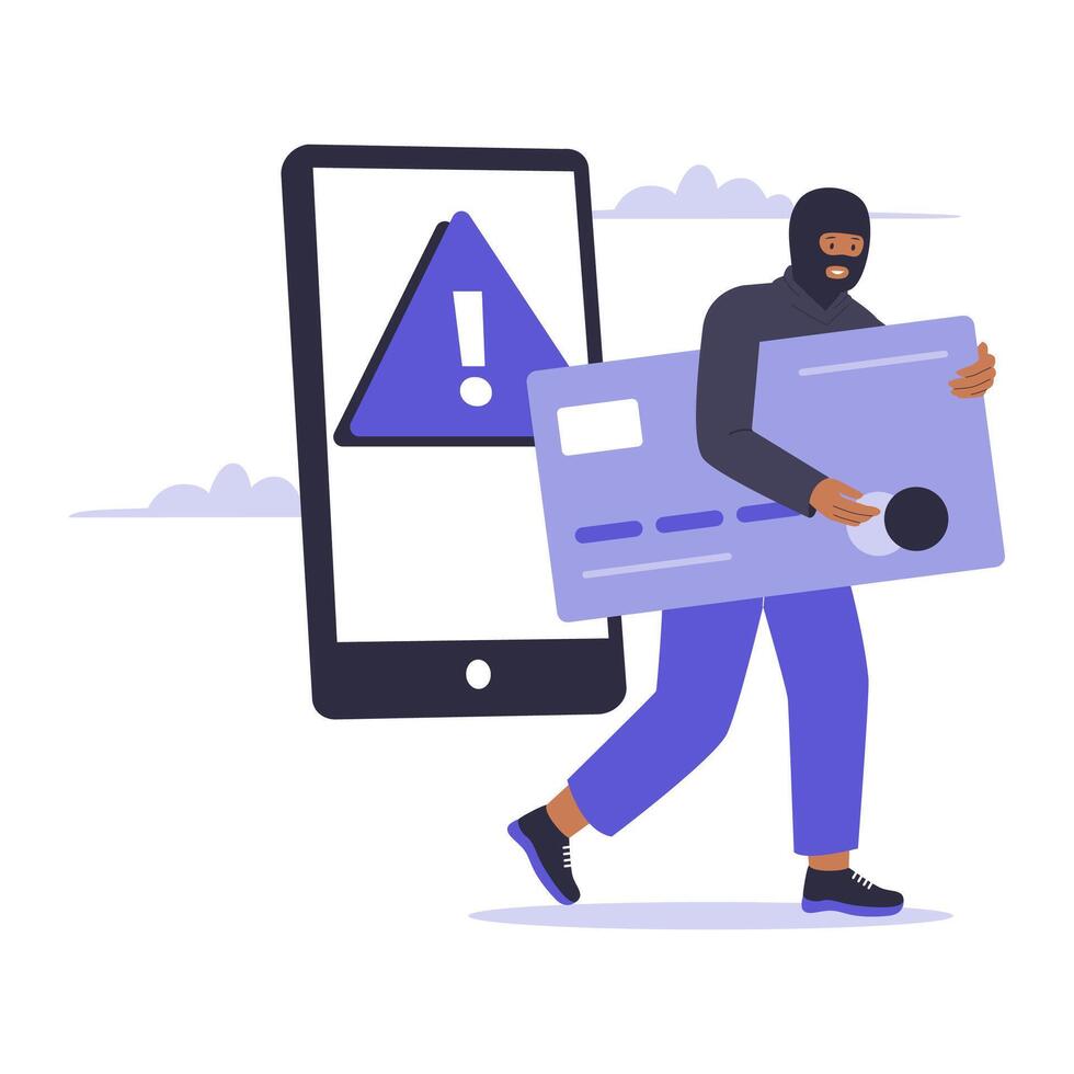 Credit Card Fraud Illustration vector