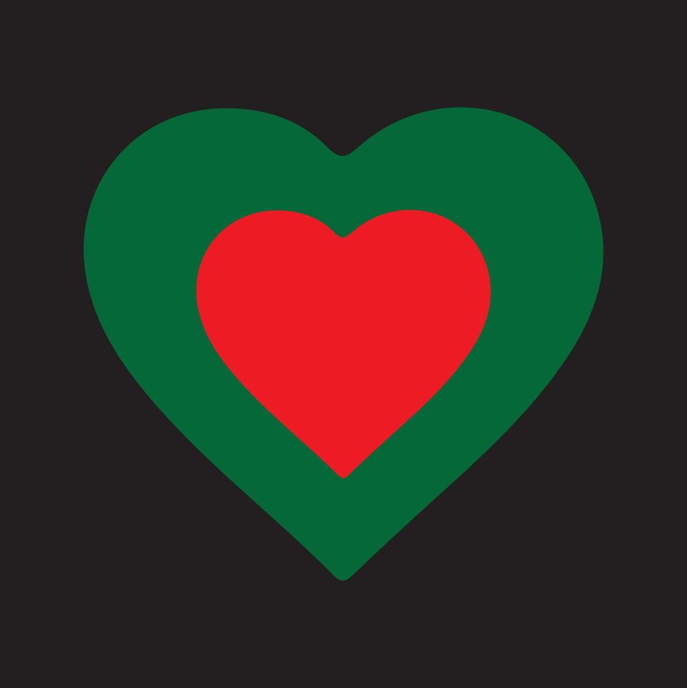 BANGLADESH FLAG HEART vector