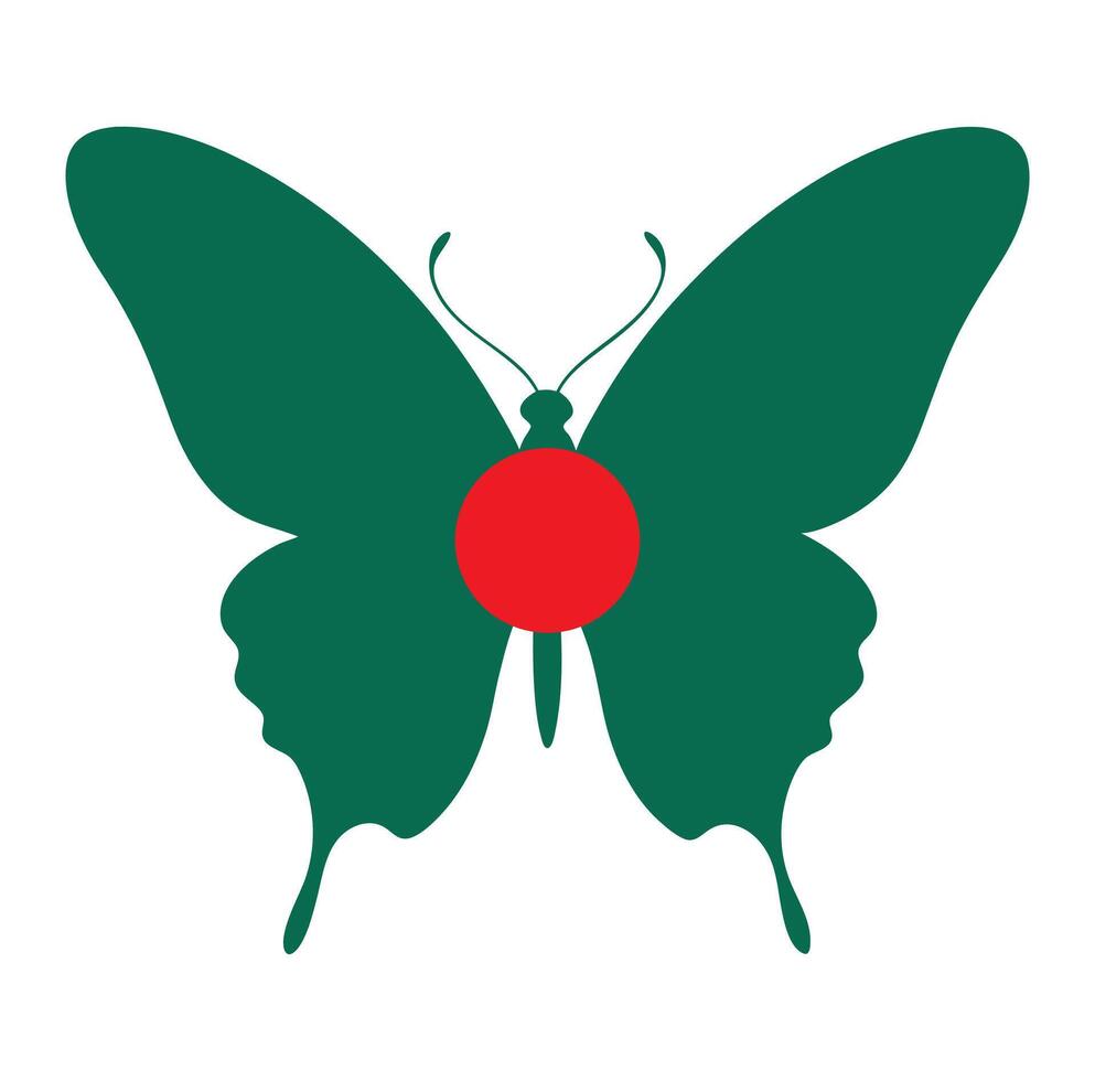 BANGLADESH BUTTERFLY FLAG vector
