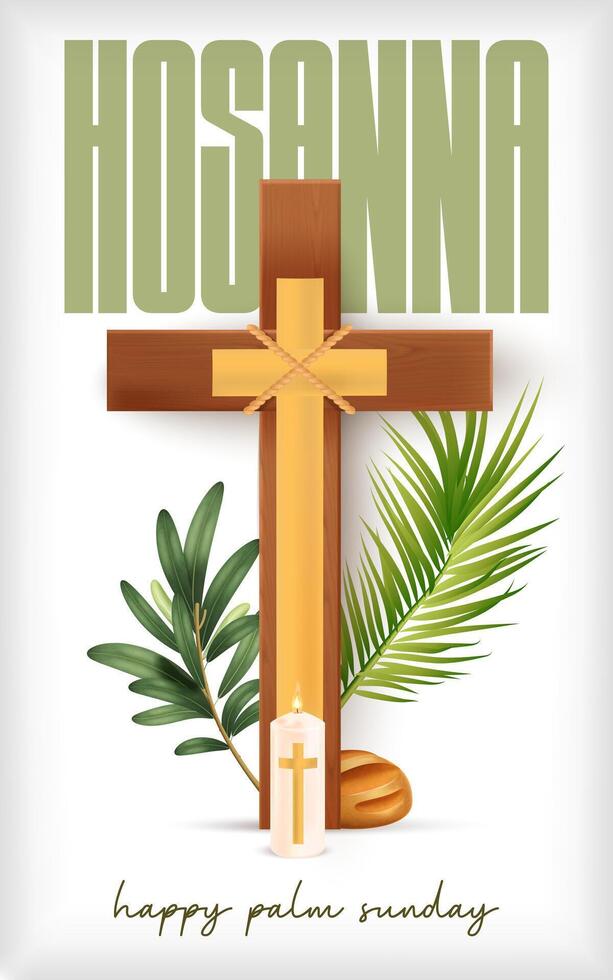 Happy Palm Sunday Hosanna Illustration vector
