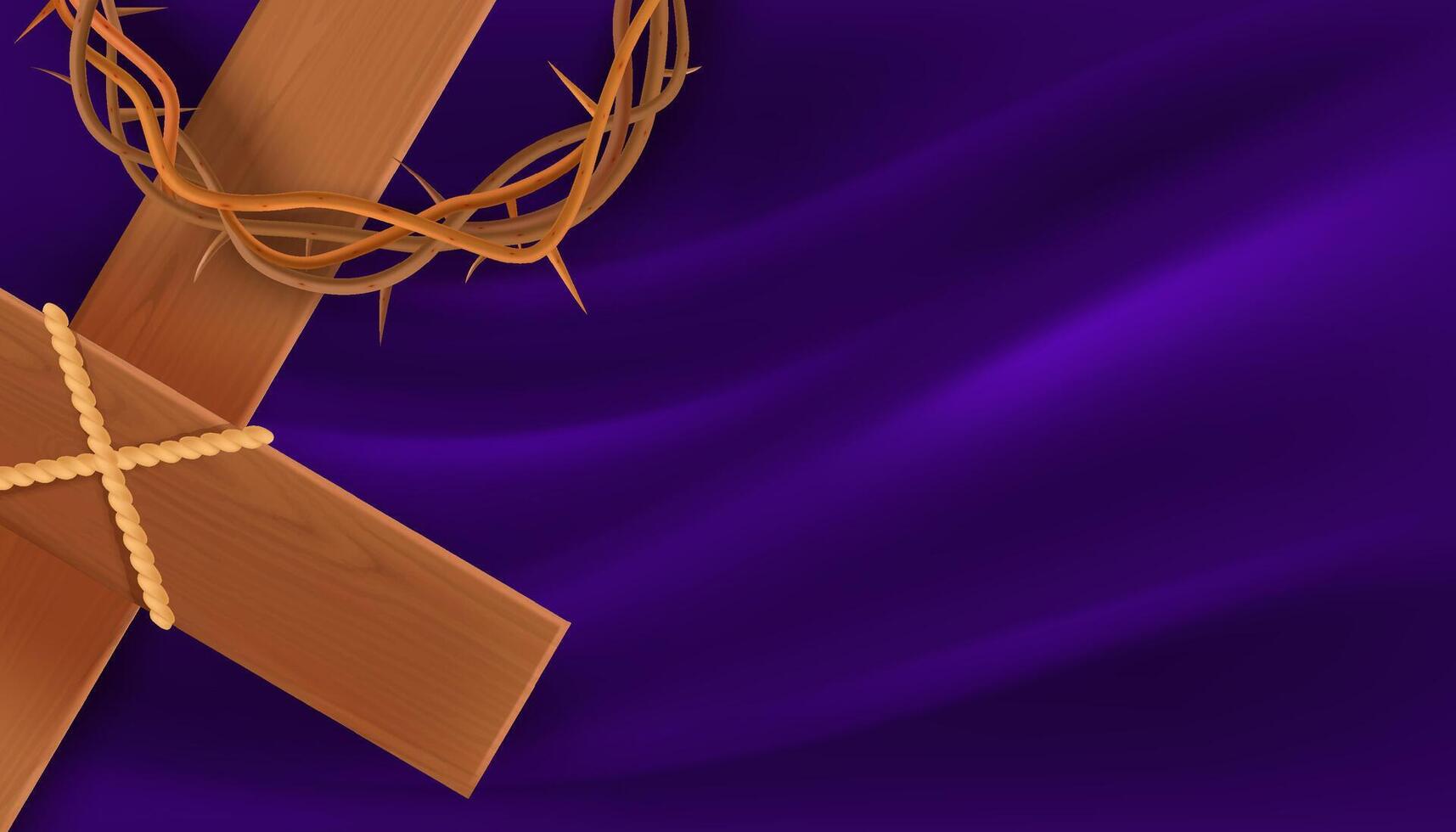 Holy Week Crown of Thorns BlueBackground vector