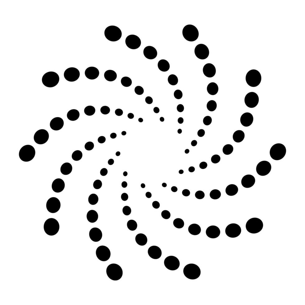 Swirling Dots Illusion, Dynamic Circular Motion Design vector