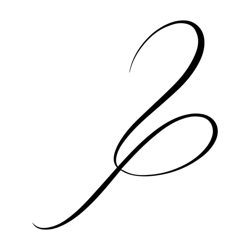 Elegant Swirl, Graceful Abstract Line Art Design vector