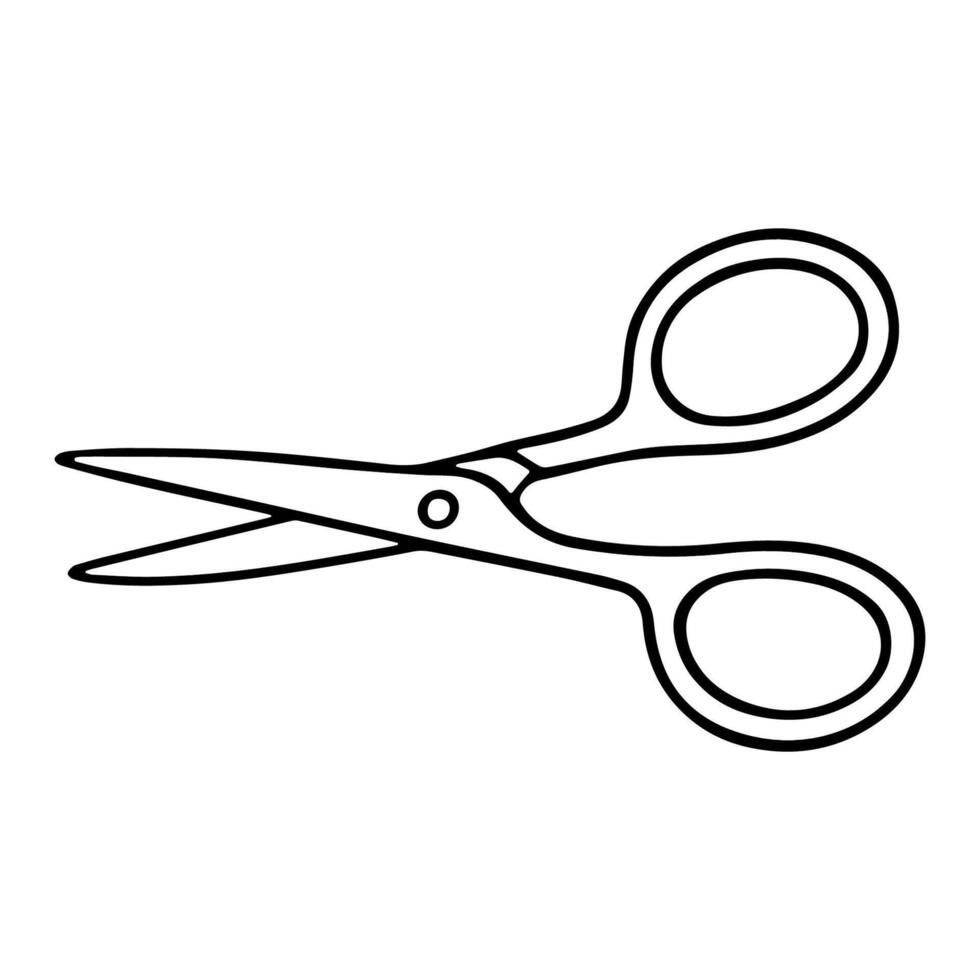 Open Scissors Ready to Cut, Precision Tool for Crafting vector