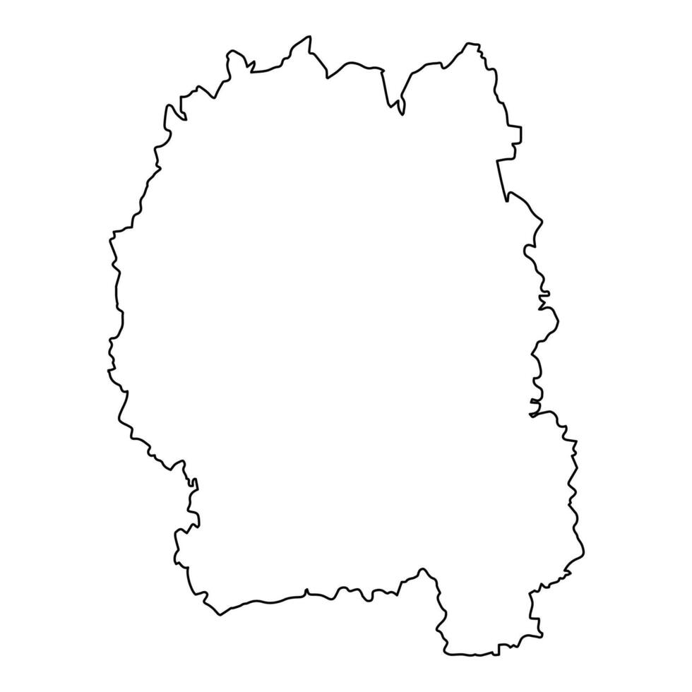 Outlined Map of Zhytomyr Oblast, Ukraine for Geographic Projects vector