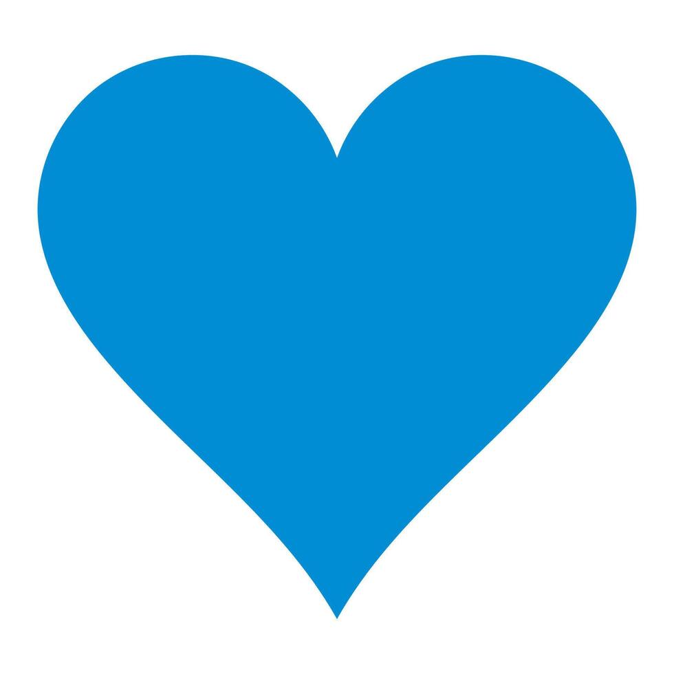 Azure Heart, Symbol of Love, Health, and Digital Affection vector