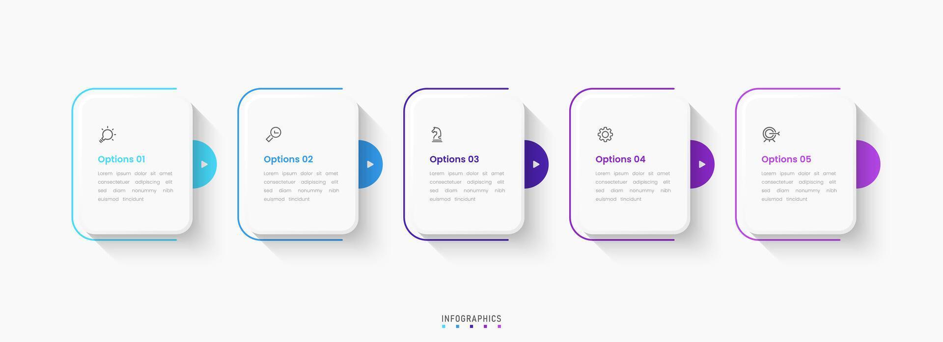 Infographic label design template with icons and 5 options or steps. Can be used for process diagram, presentations, workflow layout. vector