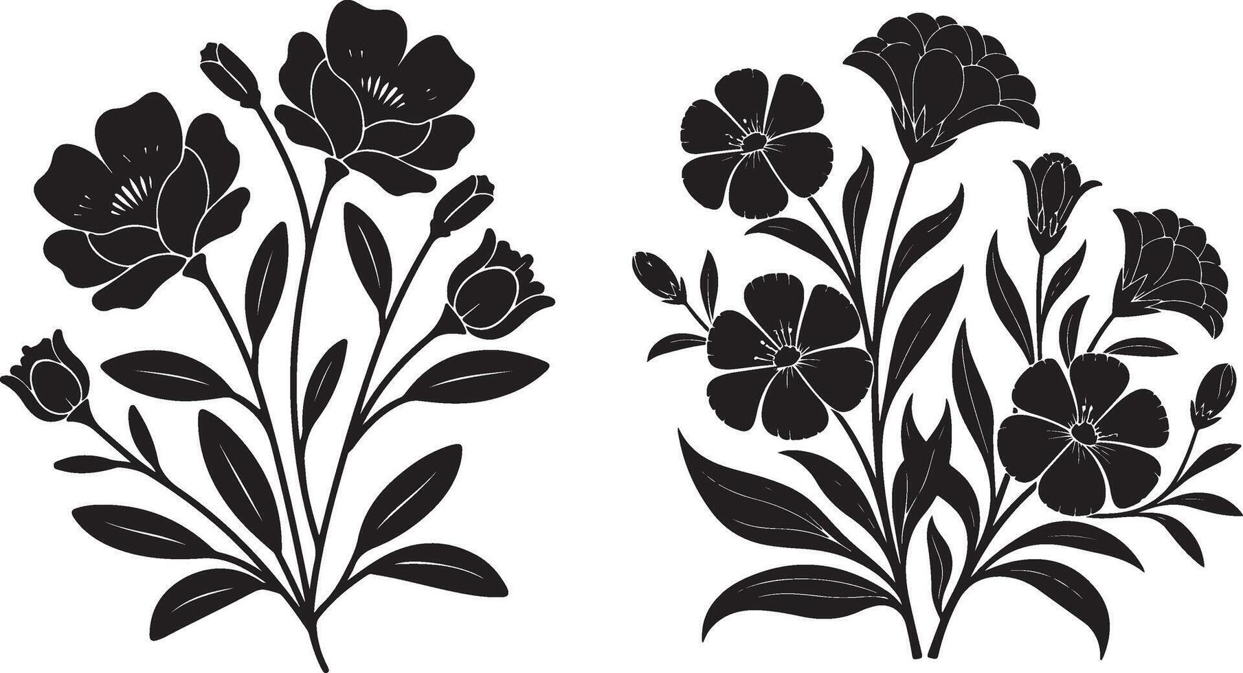 Black and White Floral Pattern for Elegant Decorative Design vector