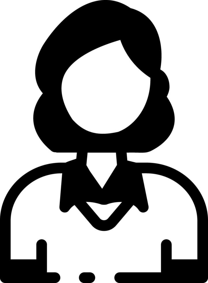 A linear style icon of a school teacher vector