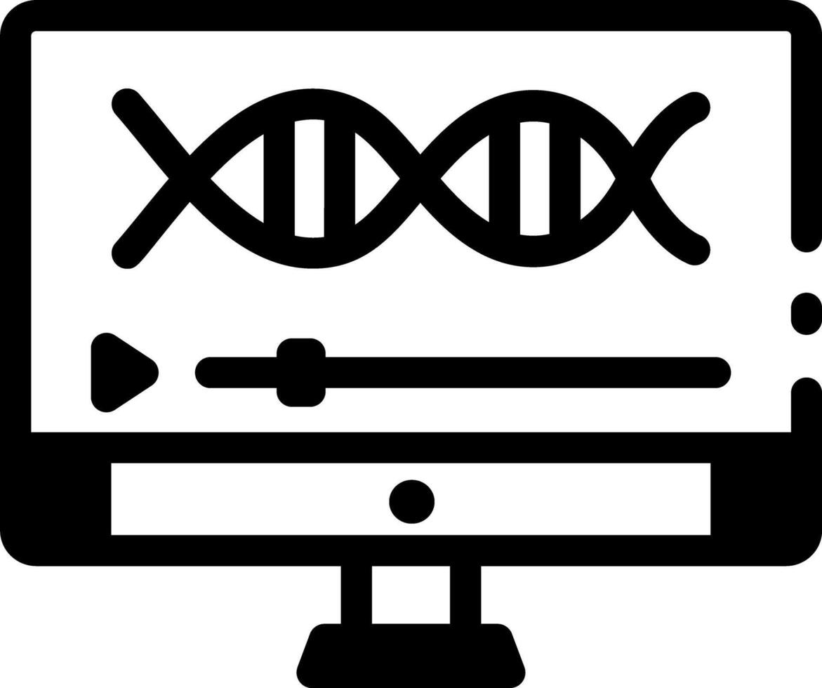 A linear style icon depicting dna study vector