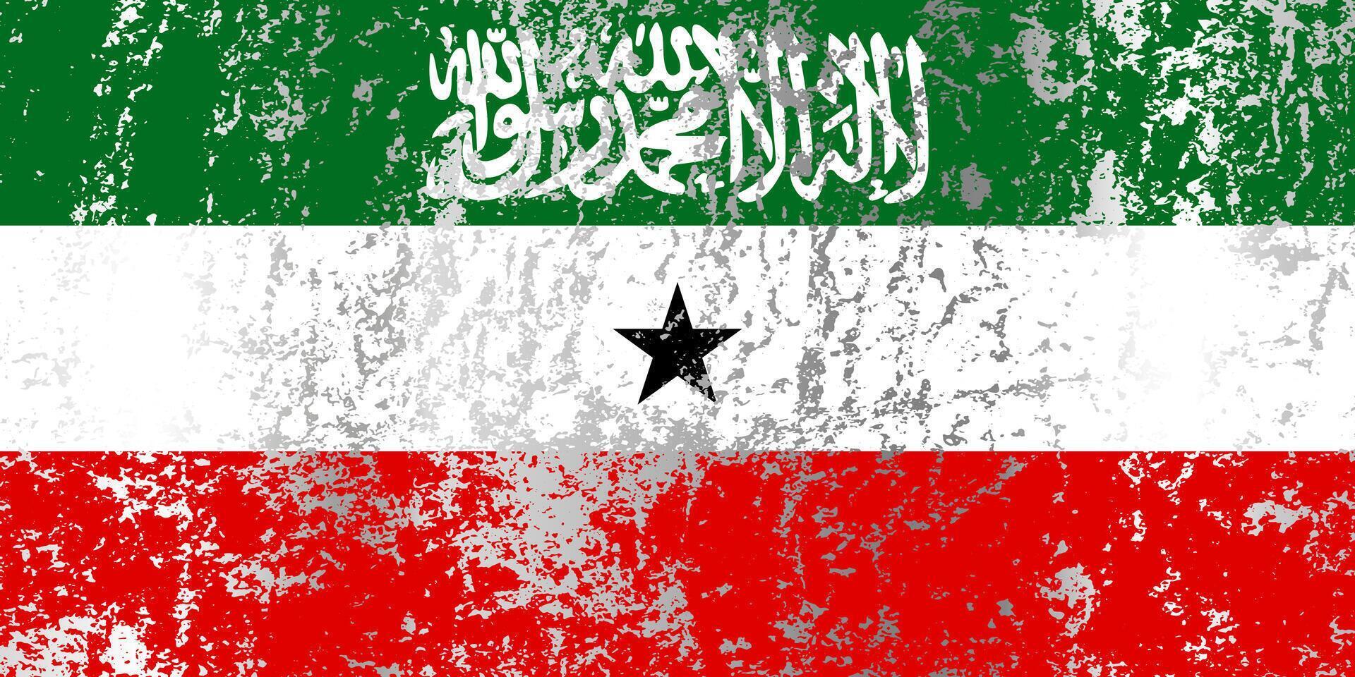 Somaliland flag with grunge effect. vector
