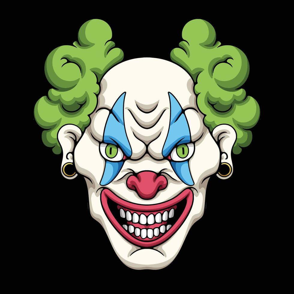 smile clown face Illustration vector