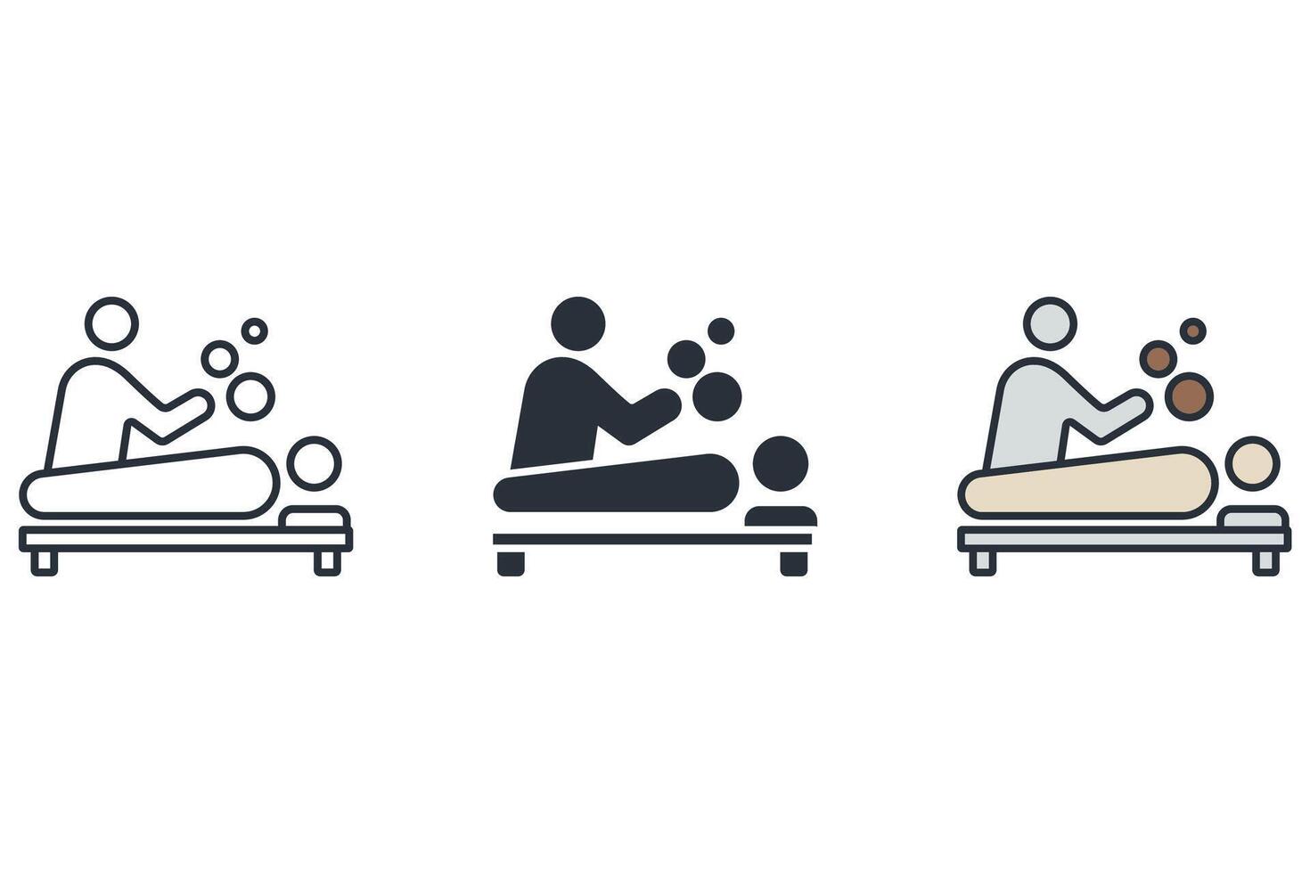 massage icons isolated on White Background. vector
