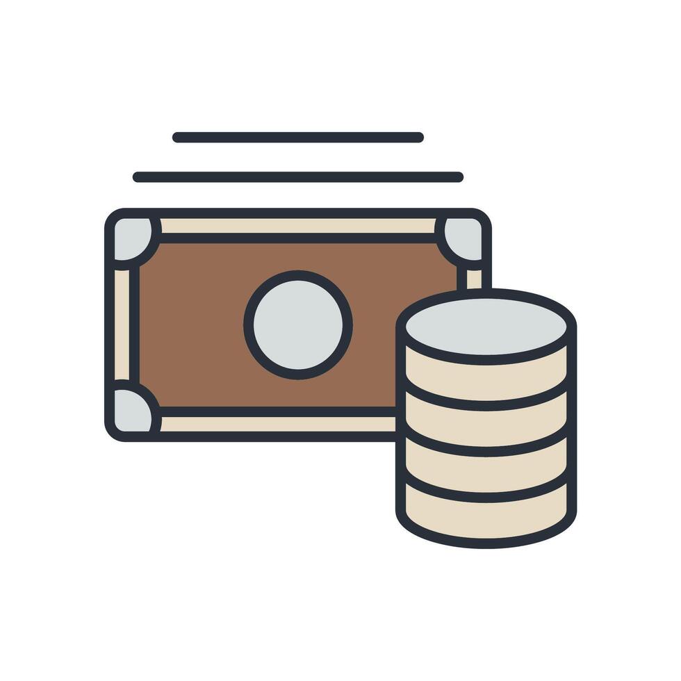 money icons colours vector
