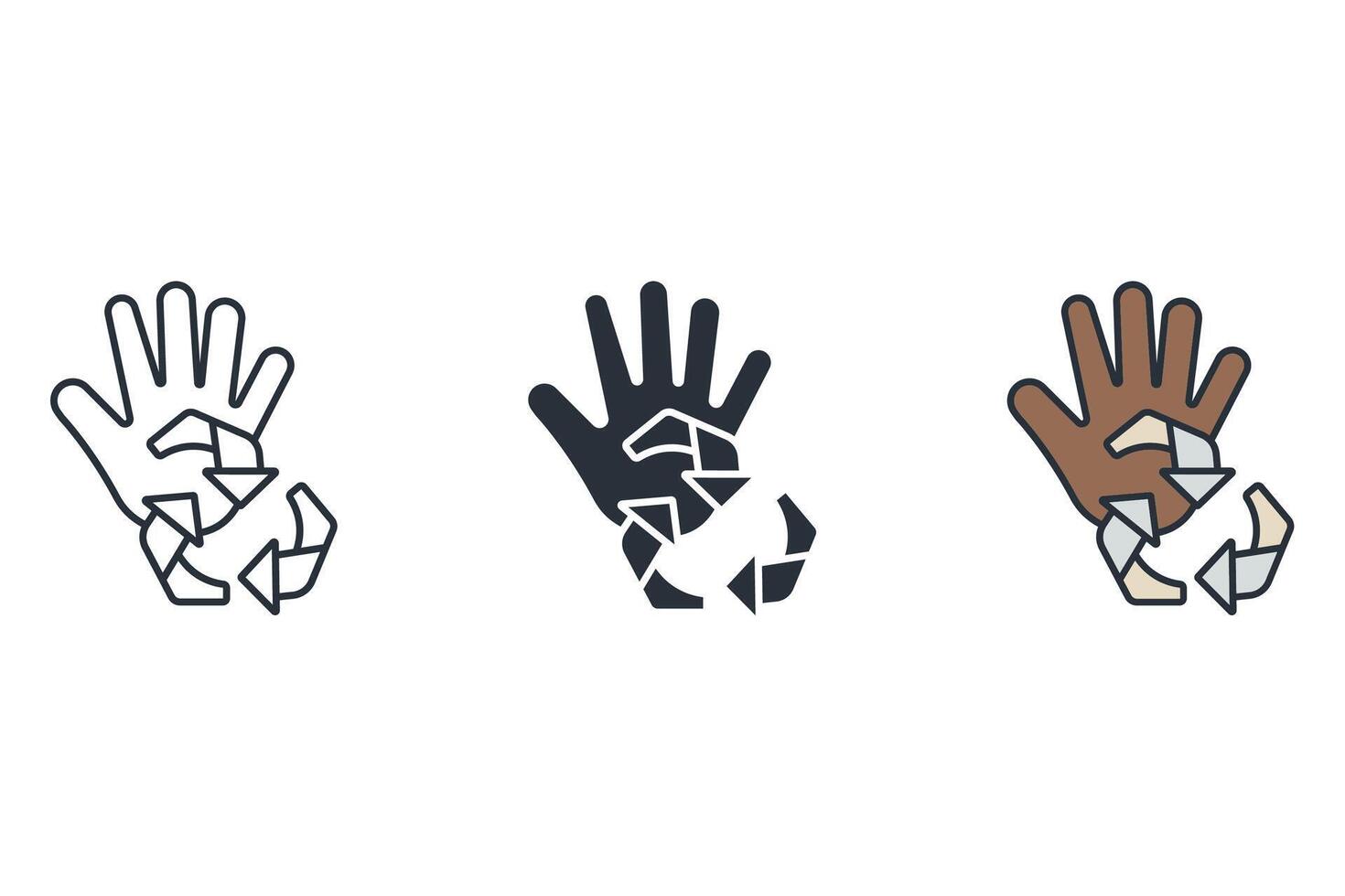 go green icons isolated set vector