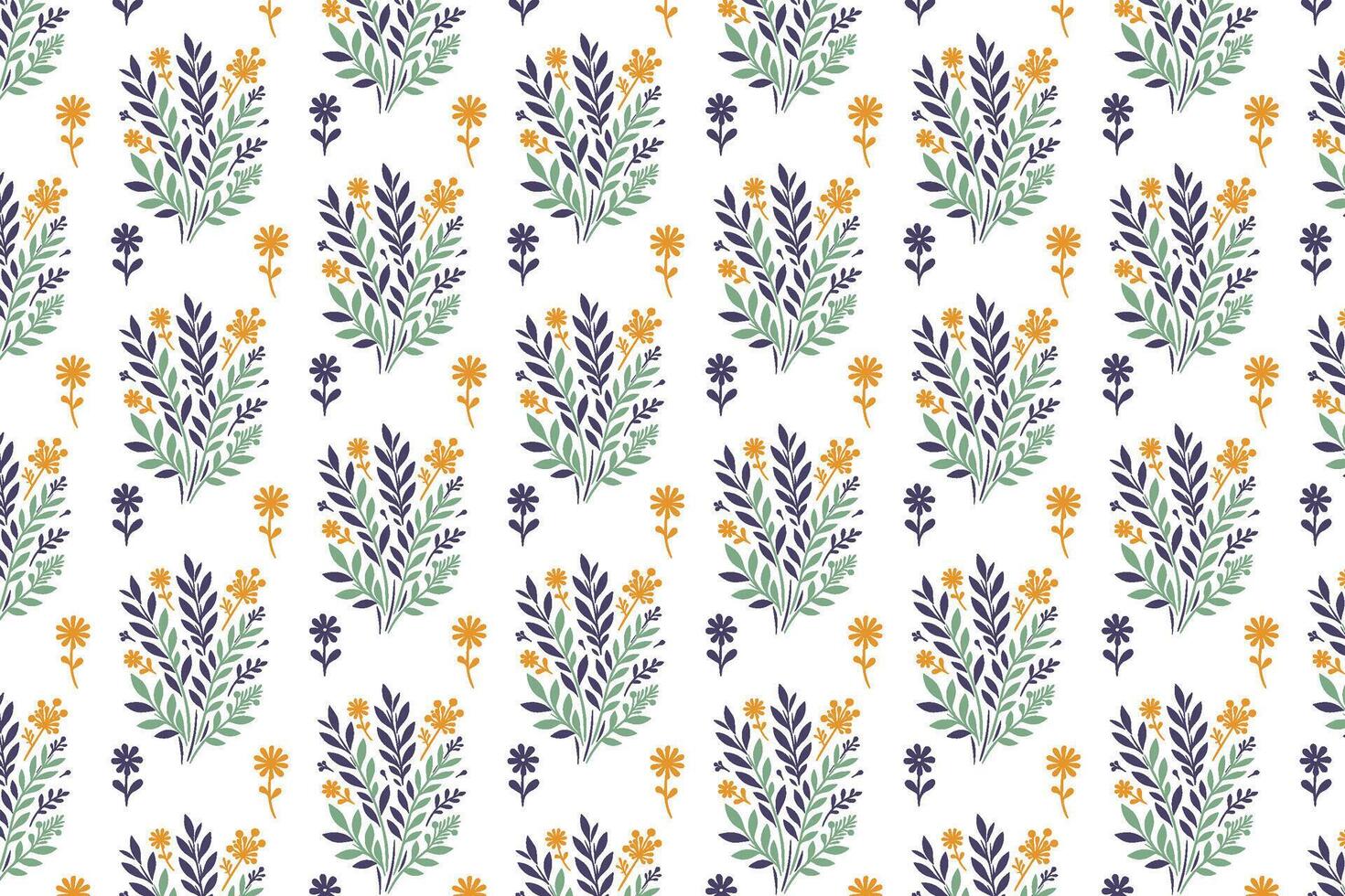 contemporary botanical seamless pattern featuring detailed floral elements graphic leaves abstract blossoms and nature inspired textures for digital textile printing vector