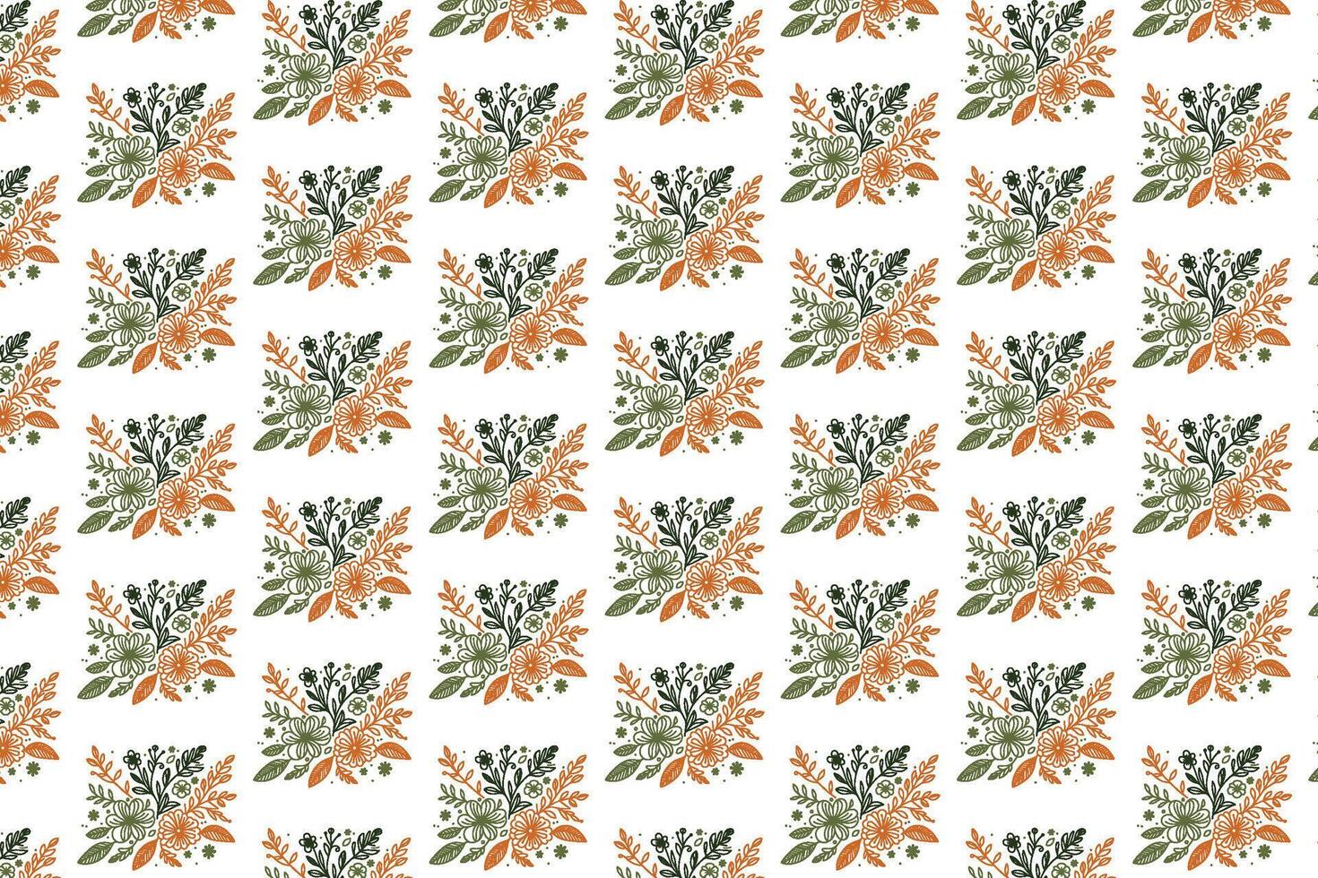 continuous one line flower and foliage stem pattern in seamless tile layout for wrapping textile card wallpaper and spring print vector