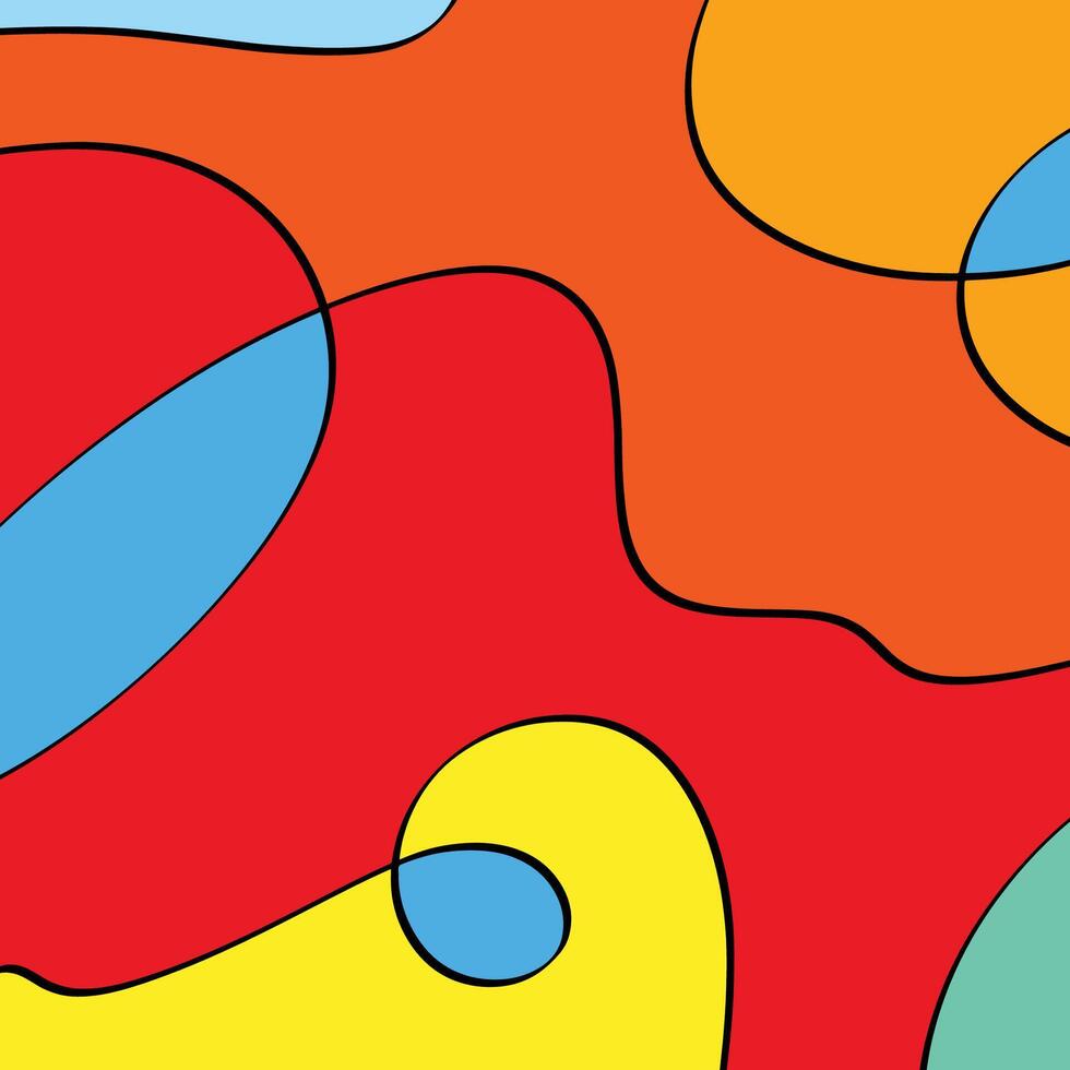 abstract art image with beautiful flowing lines following unbroken waves with harmonious coloring vector