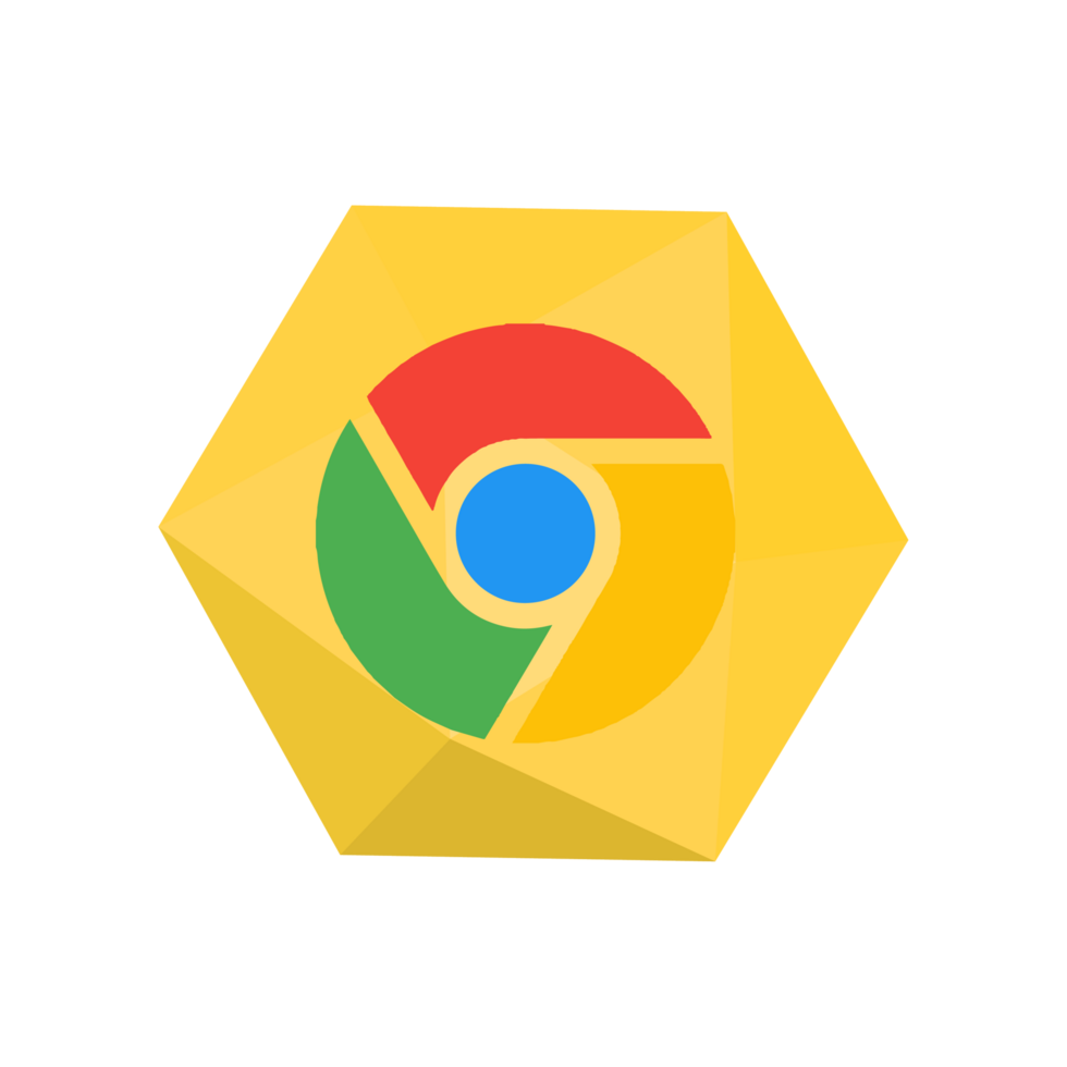 Google chrome logo with hexagon png