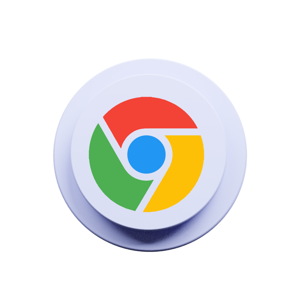 Google chrome icon on a flat shape png