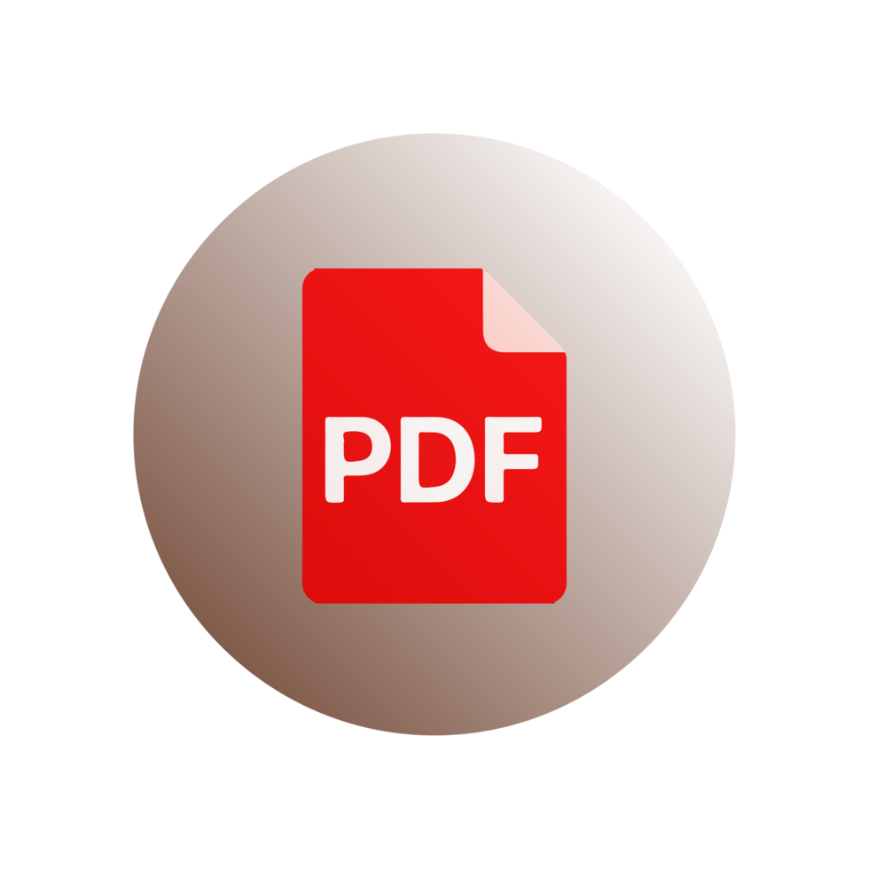 Pdf file icon on a flat shape png