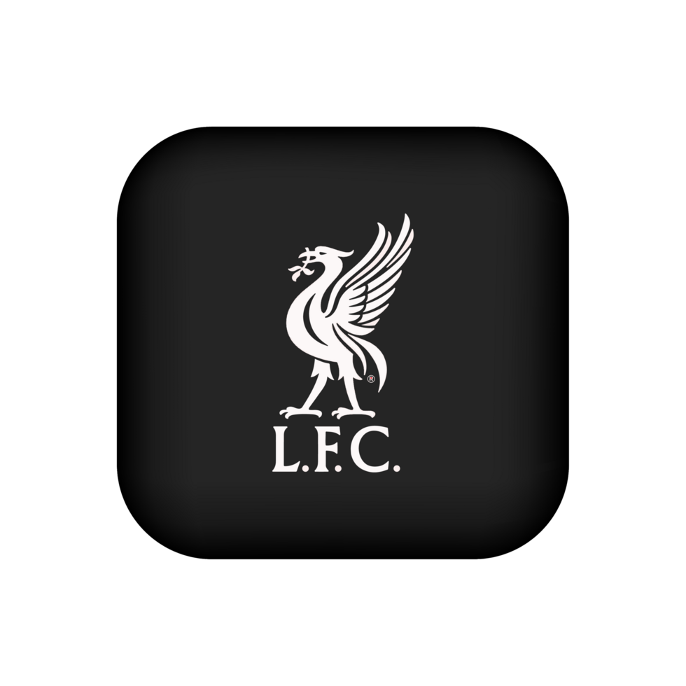Liverpool fc logo on a flat shape flat png