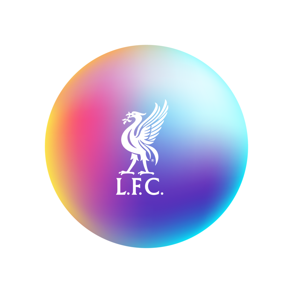 Liverpool fc logo on a colorful sphere png