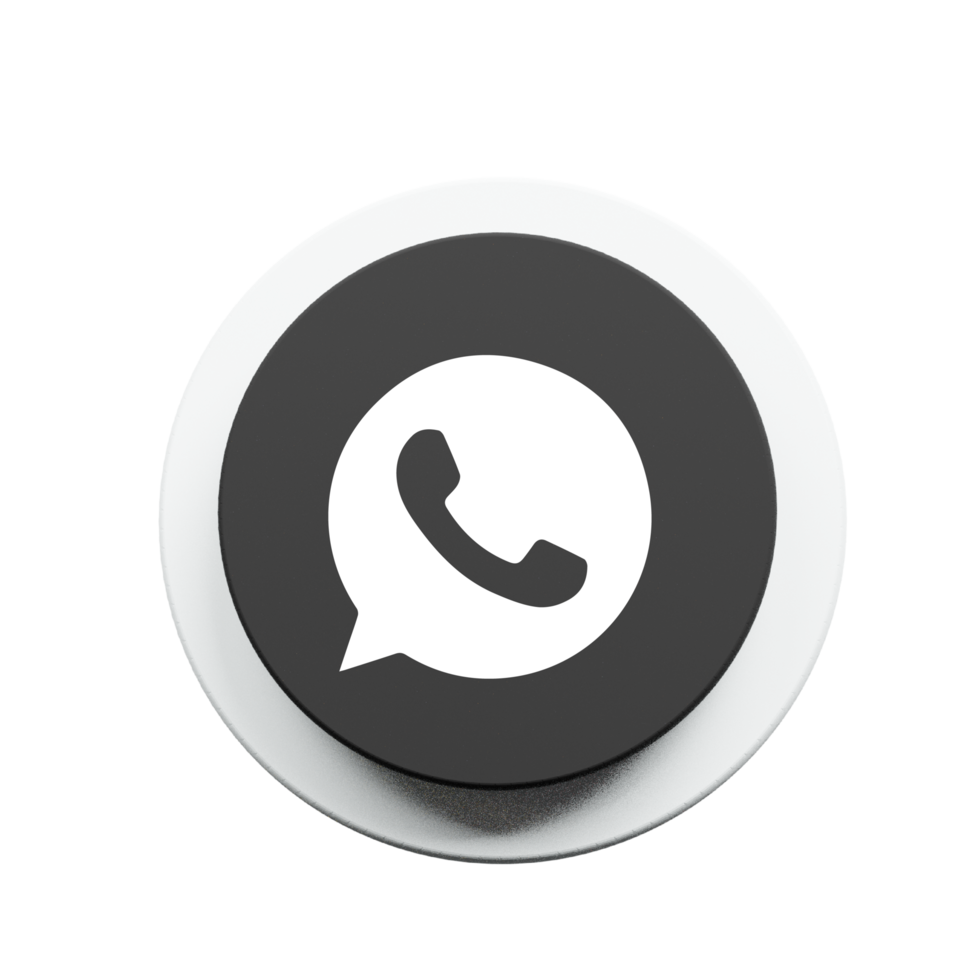 Whatsapp icon on flat shape flat png