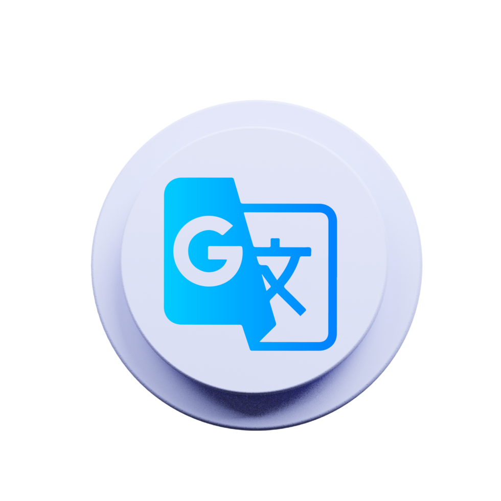 Google translate app icon on a flat shape flat png