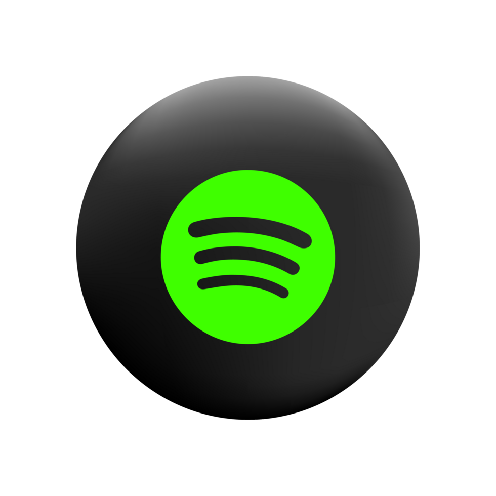 Spotify music app icon flat png