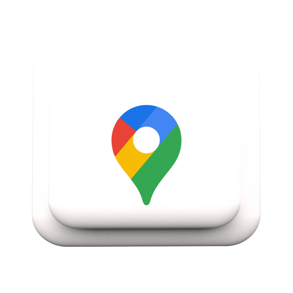Google maps icon on white button png