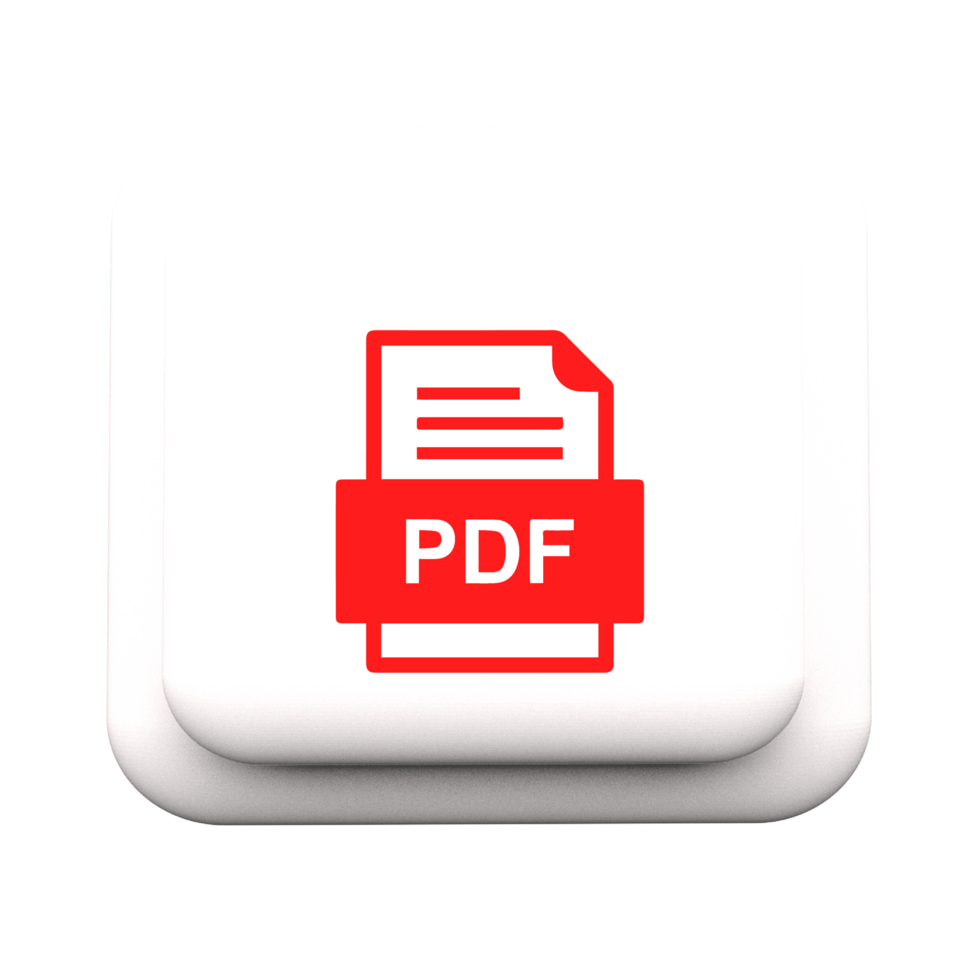 Pdf file icon on a white button png