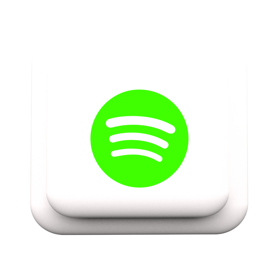 Spotify icon on a white button png