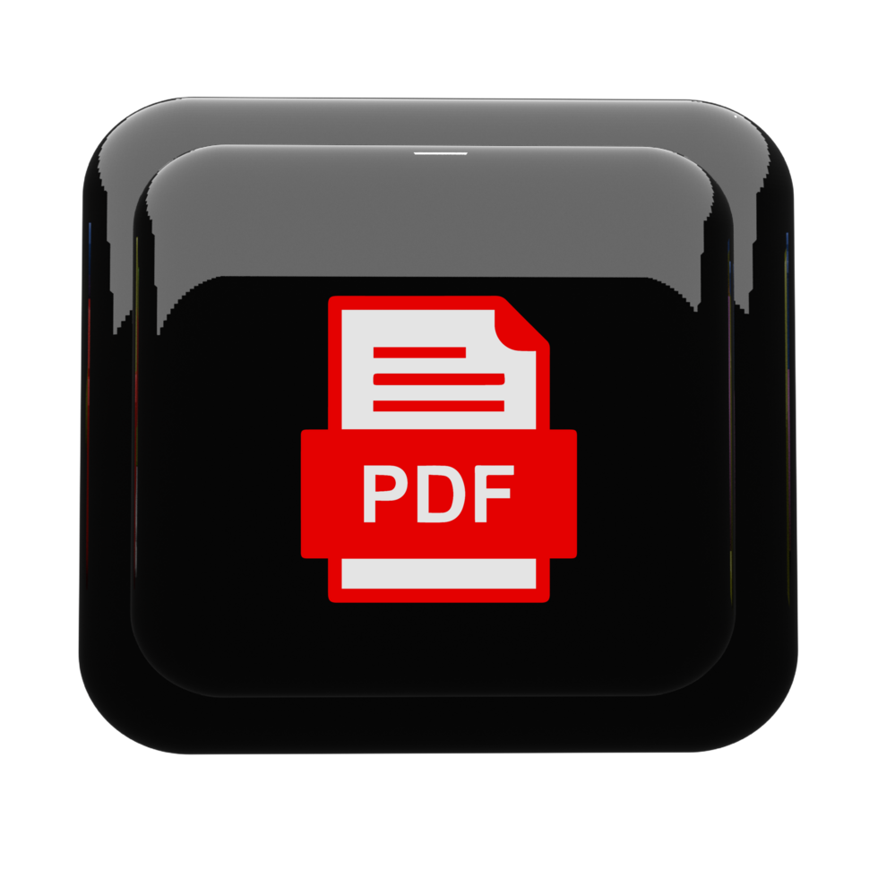 Pdf icon on flat shape flat png