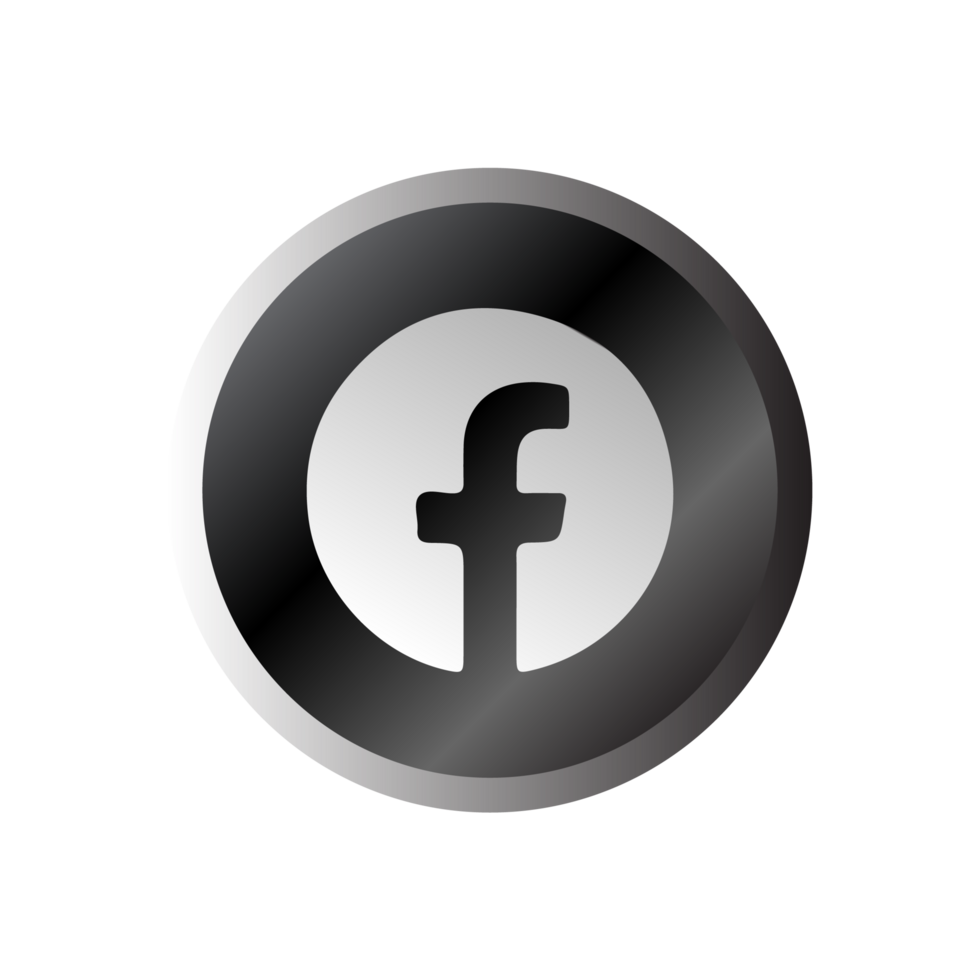 Facebook icon flat illustration png