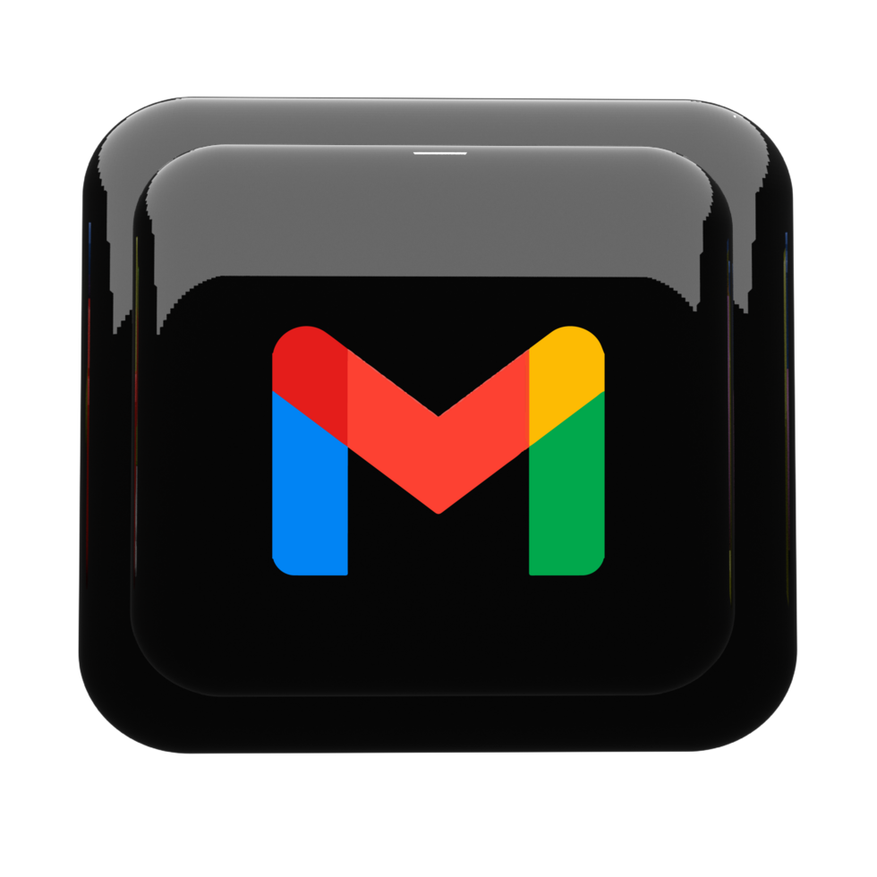 The google logo on a flat square button png