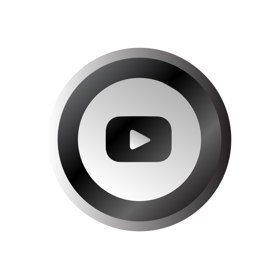 Youtube icon on flat circle png