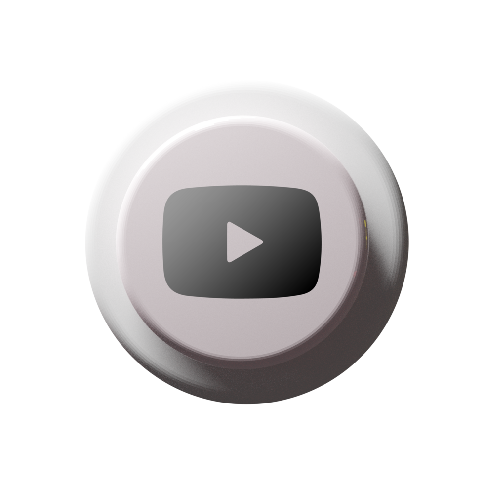 Youtube button on a flat shape flat illustration flat png