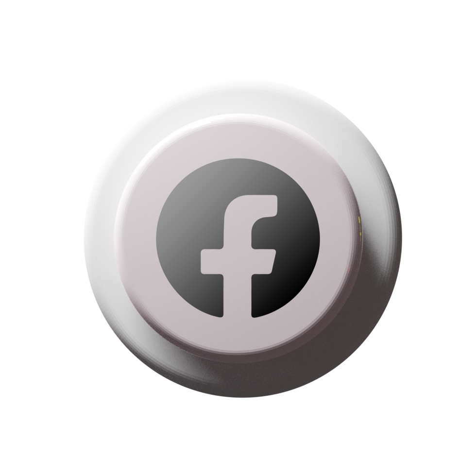 Facebook button on a flat shape png