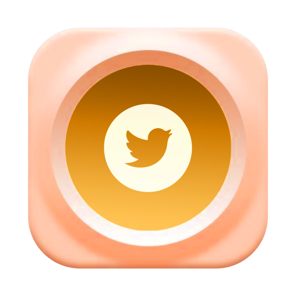 Twitter icon on a pink shape flat png