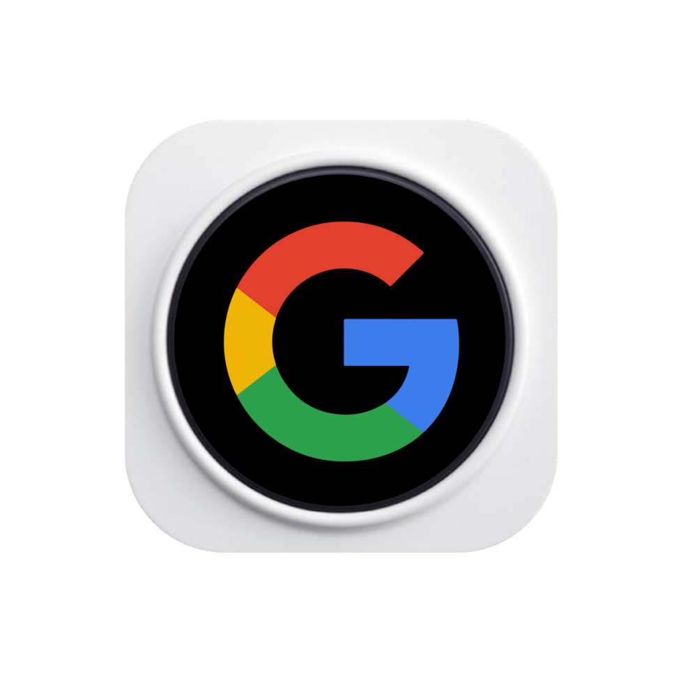 Google app icon with a white shape flat png
