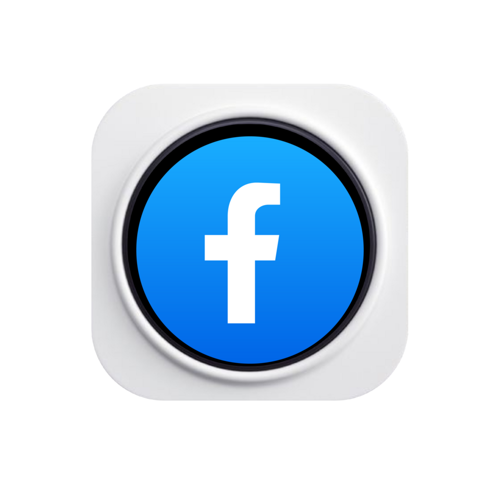 Facebook icon on a flat shape png