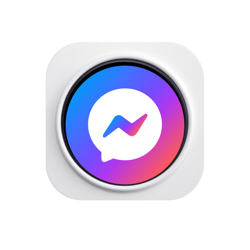 Messenger fecebook icon on the app flat png