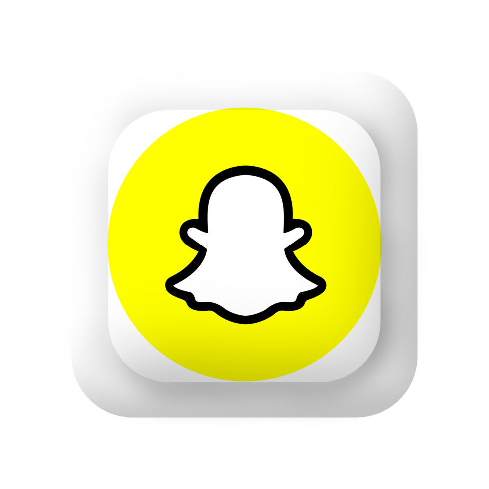 Snapchat icon with a yellow shape png